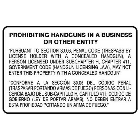 Accuform BILINGUAL TEXAS 3006 REGULATION SAFETY MACC529XL